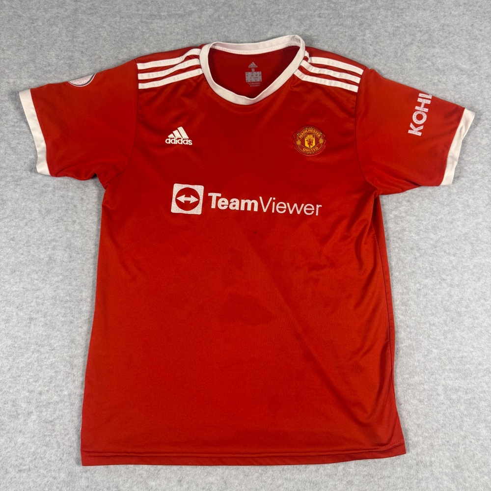 Adidas Manchester United Soccer Jersey Mens Medium Red Good Ronaldo 7 Home Kit